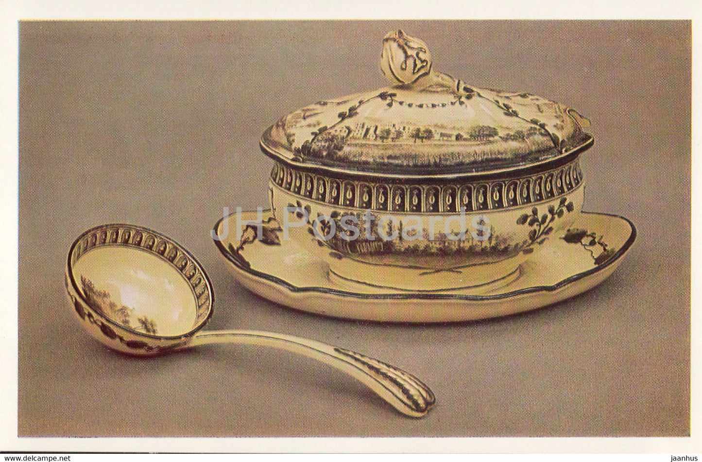 The Hermitage, Leningrad,English Applied Art - Sauce-boat. Wedgwood. 1773-74 - Russia - USSR - 1983 - used - JH Postcards