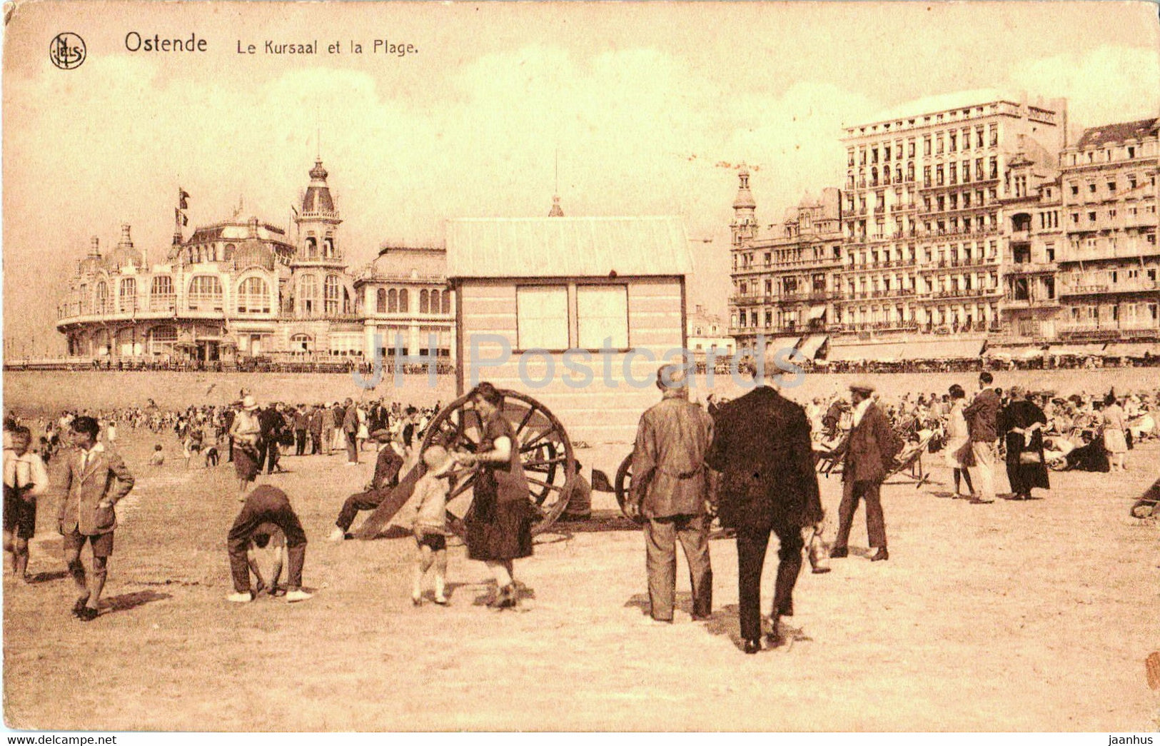 Ostende - Oostende - Le Kursaal et la Plage - beach - old postcard - 1921 - Belgium - used - JH Postcards