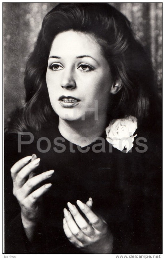 6 - Russian singer Alla Pugacheva in Mosfilm movie A Woman Who Sings - 1984 - Russia USSR - unused - JH Postcards