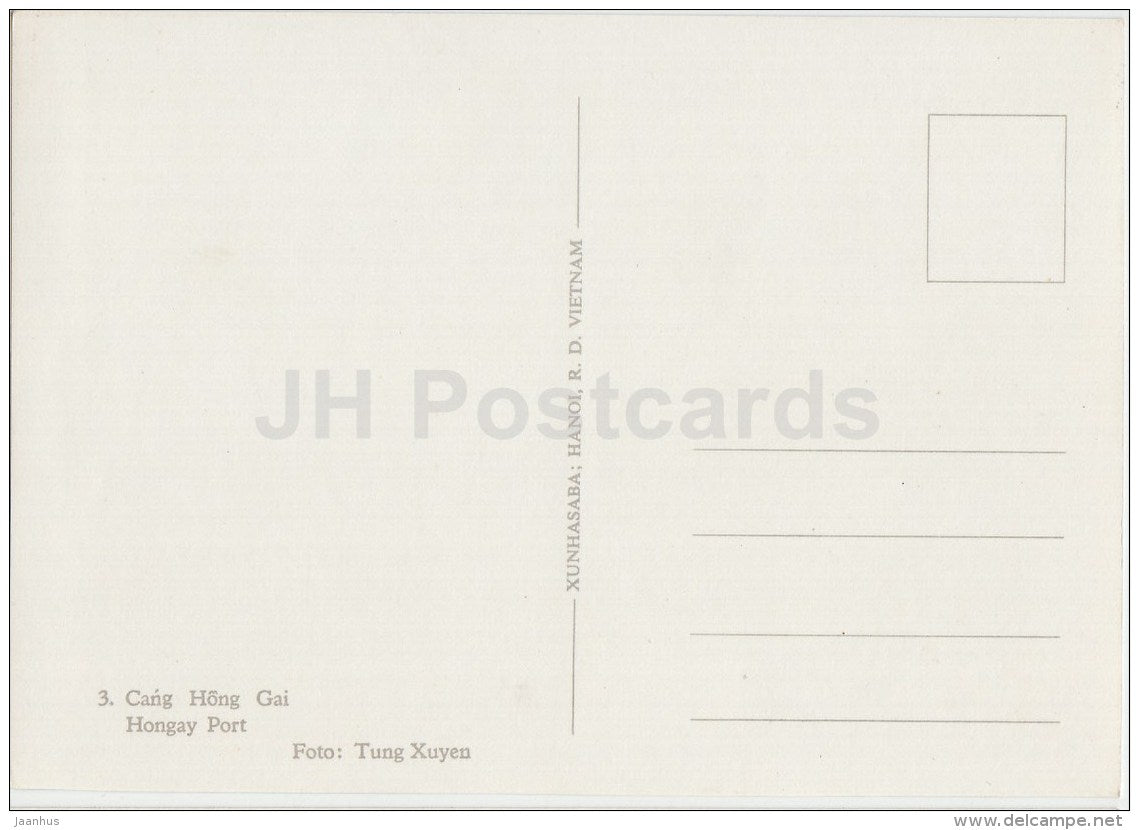 Hongay Port - Halong and Environs - old postcard - Vietnam - unused - JH Postcards