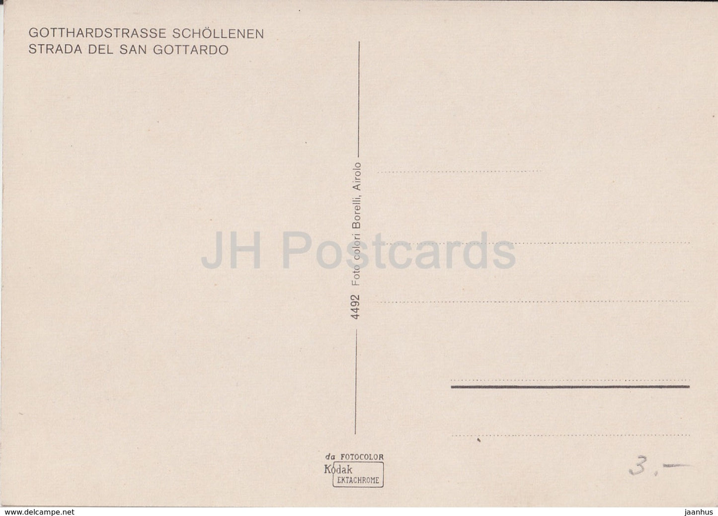 Gotthardstrasse Schollenen - Strada del San Gottardo - car - 4492 - Switzerland - unused