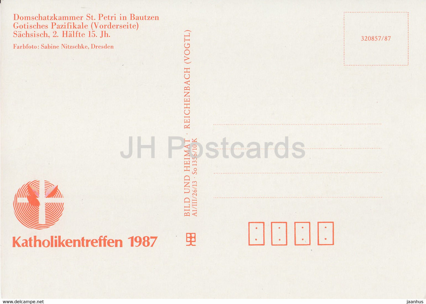Gotisches Pazifikale - Domschatzkammer St Petri à Bautzen - 1987 - DDR Allemagne - inutilisé
