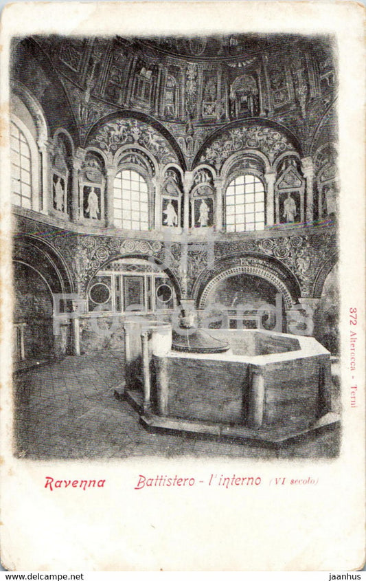 Ravenna - Battistero l'Interno - Internal Baptistery - 372 - old postcard - Italy - unused - JH Postcards