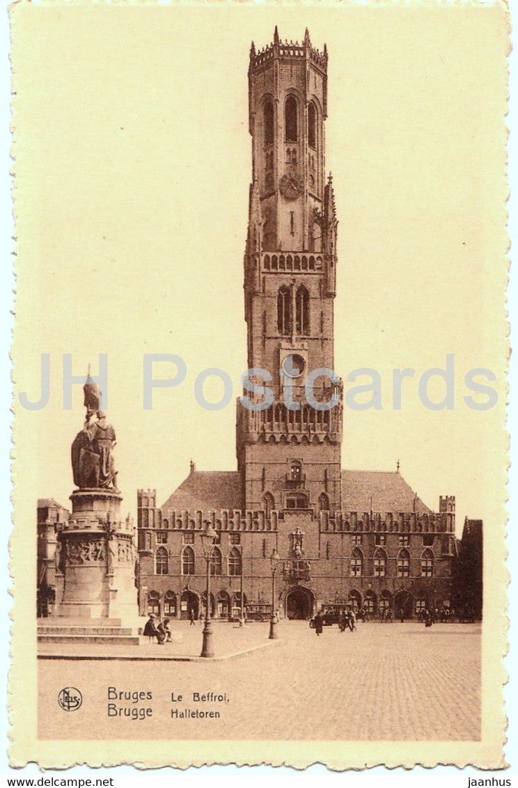 Bruges - Brugge - Le Beffroi - Halletoren - old postcard - Belgium - unused - JH Postcards