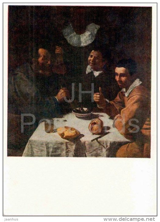 painting by Diego Velázquez - Breakfast - spanish art - unused - JH Postcards