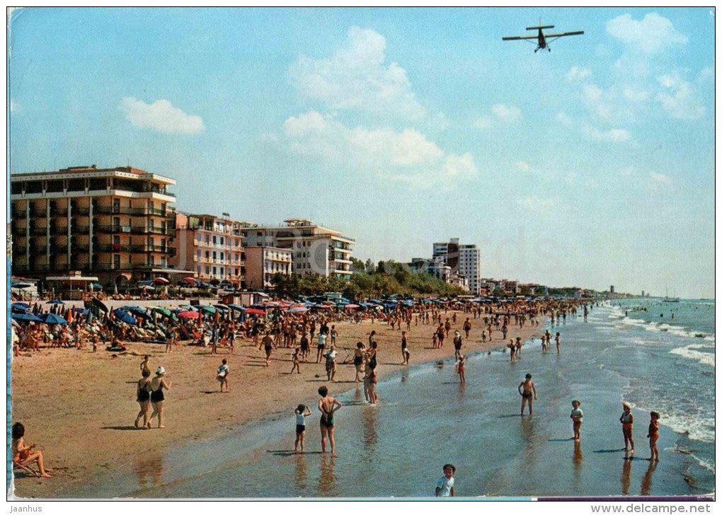 Veduta dal Mare - beach - Lido de Jesolo - Veneto - Venezia - 036 - Italia - Italy - sent from Italy to Germany 1967 - JH Postcards