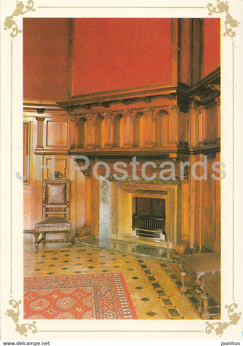 Livadia Palace - fragment of the interior of the first front room - Crimea - 1989 - Ukraine USSR - unused - JH Postcards