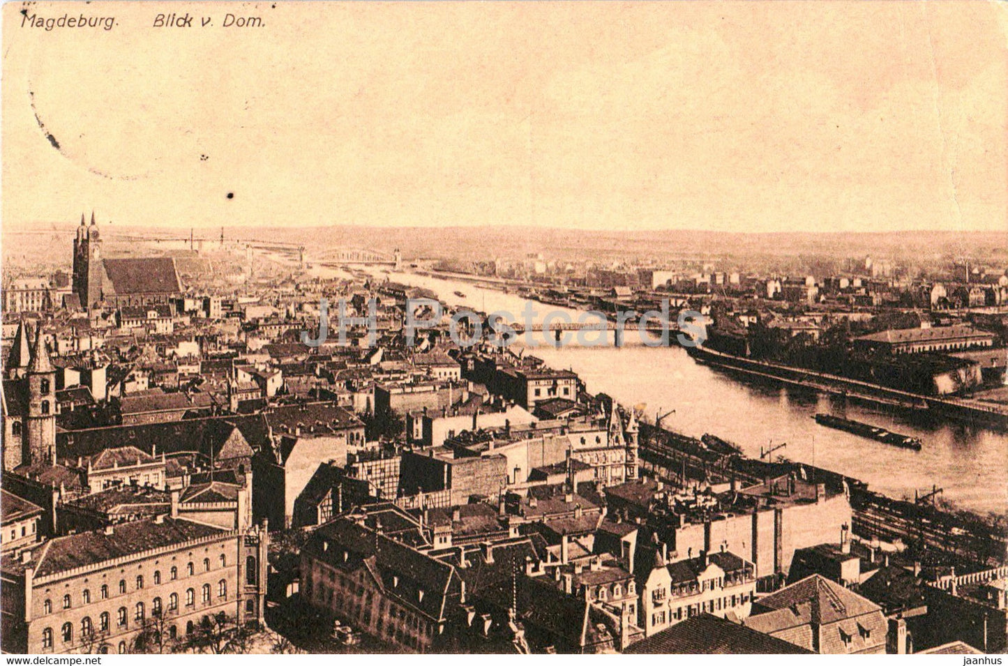 Magdeburg - Blick v Dom - cathedral - old postcard - 1907 - Germany - used - JH Postcards