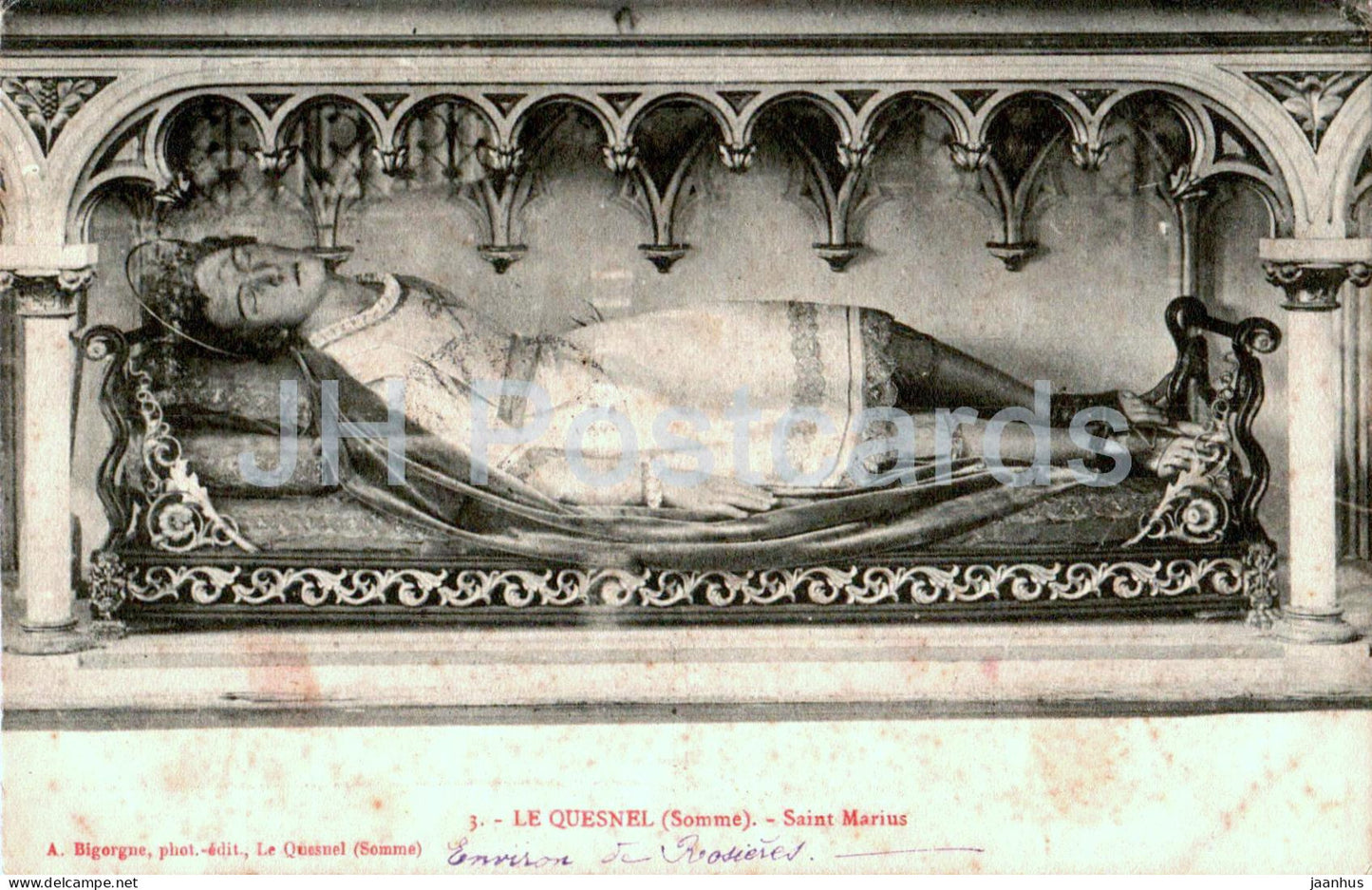 Le Quesnel - Saint Marius - 3 - old postcard - 1907 - France - used - JH Postcards
