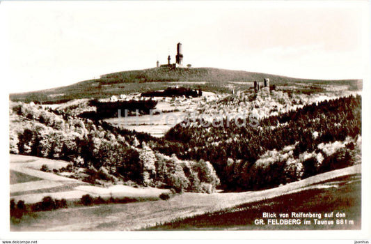 Blick von Reifenberg auf den Fg Feldberg im Taunus 881 m - old postcard - 1961 - Germany - used - JH Postcards