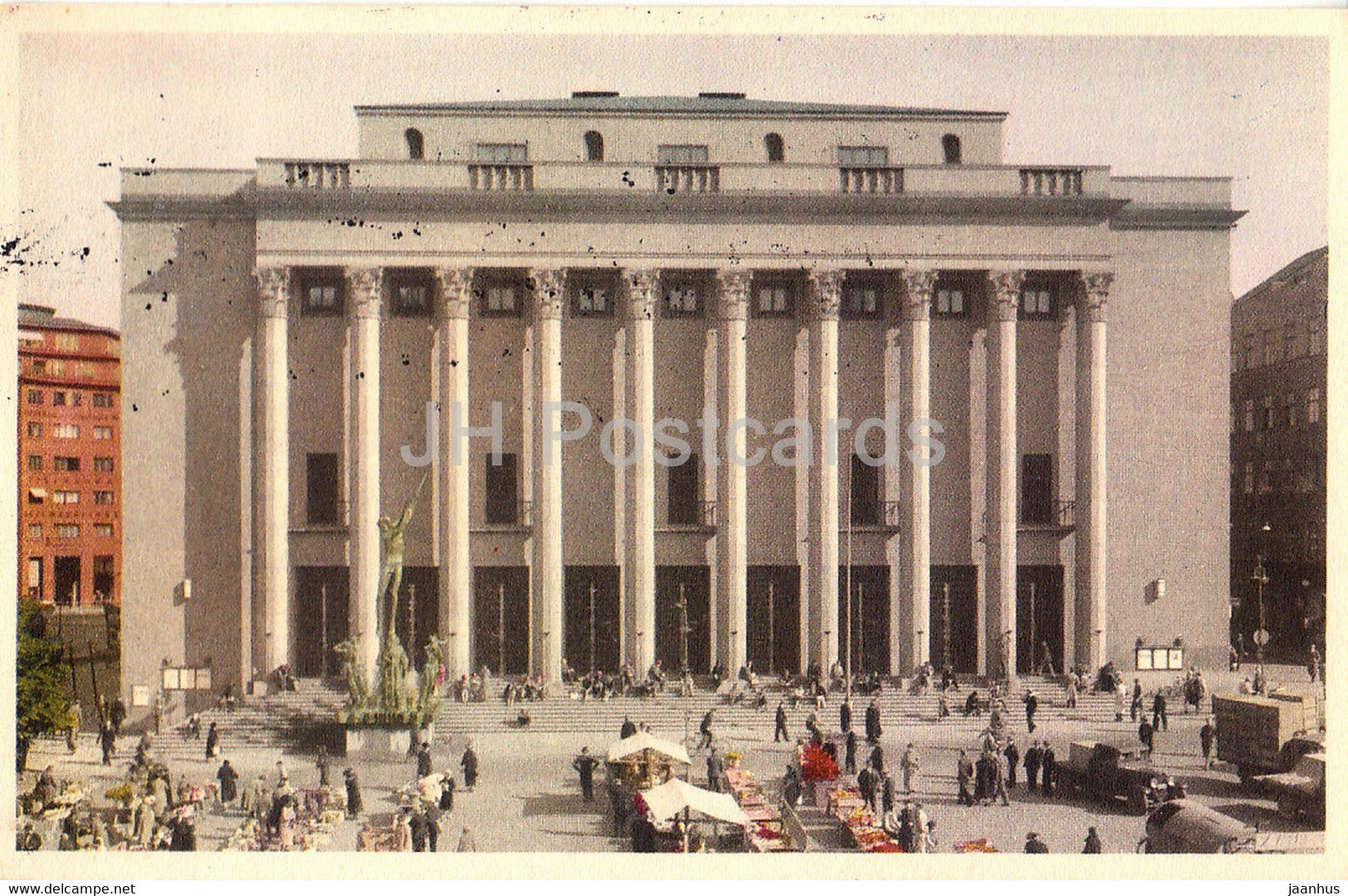 Stockholm - Konserthuset - Concert Hall - old postcard - 1937 - Sweden - used - JH Postcards