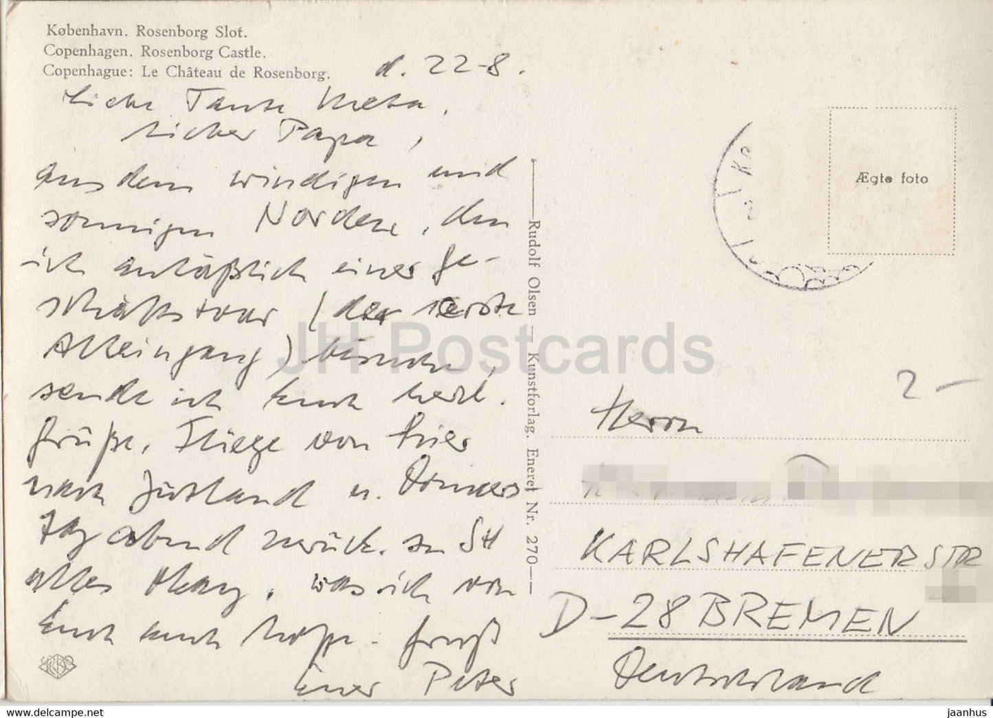 Kopenhagen - Schloss Rosenborg - Dänemark - gebraucht