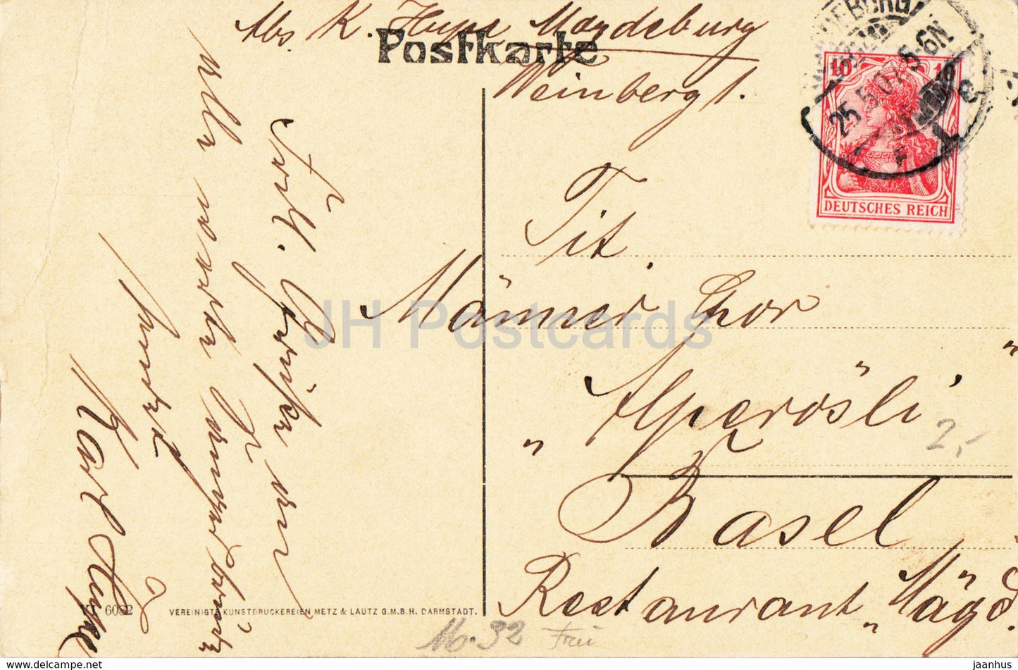 Magdeburg - Blick v Dom - Dom - alte Postkarte - 1907 - Deutschland - gebraucht