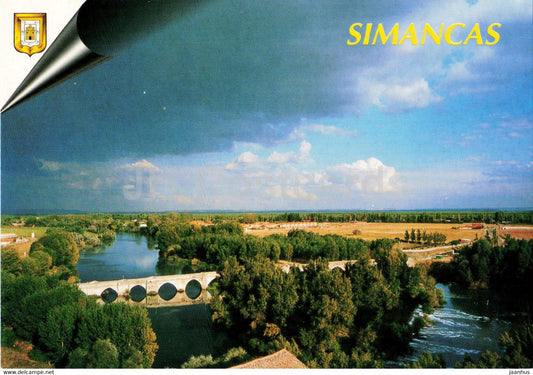 Simancas - Puente romano sobre el rio Pisuerga - Roman bridge over the Pisuerga river - ancient world - Spain - unused - JH Postcards
