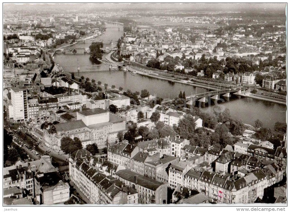 Frankfurt am Main - Main-Panorama - 1540/4 - Brücke - bridge - Germany - gelaufen - JH Postcards