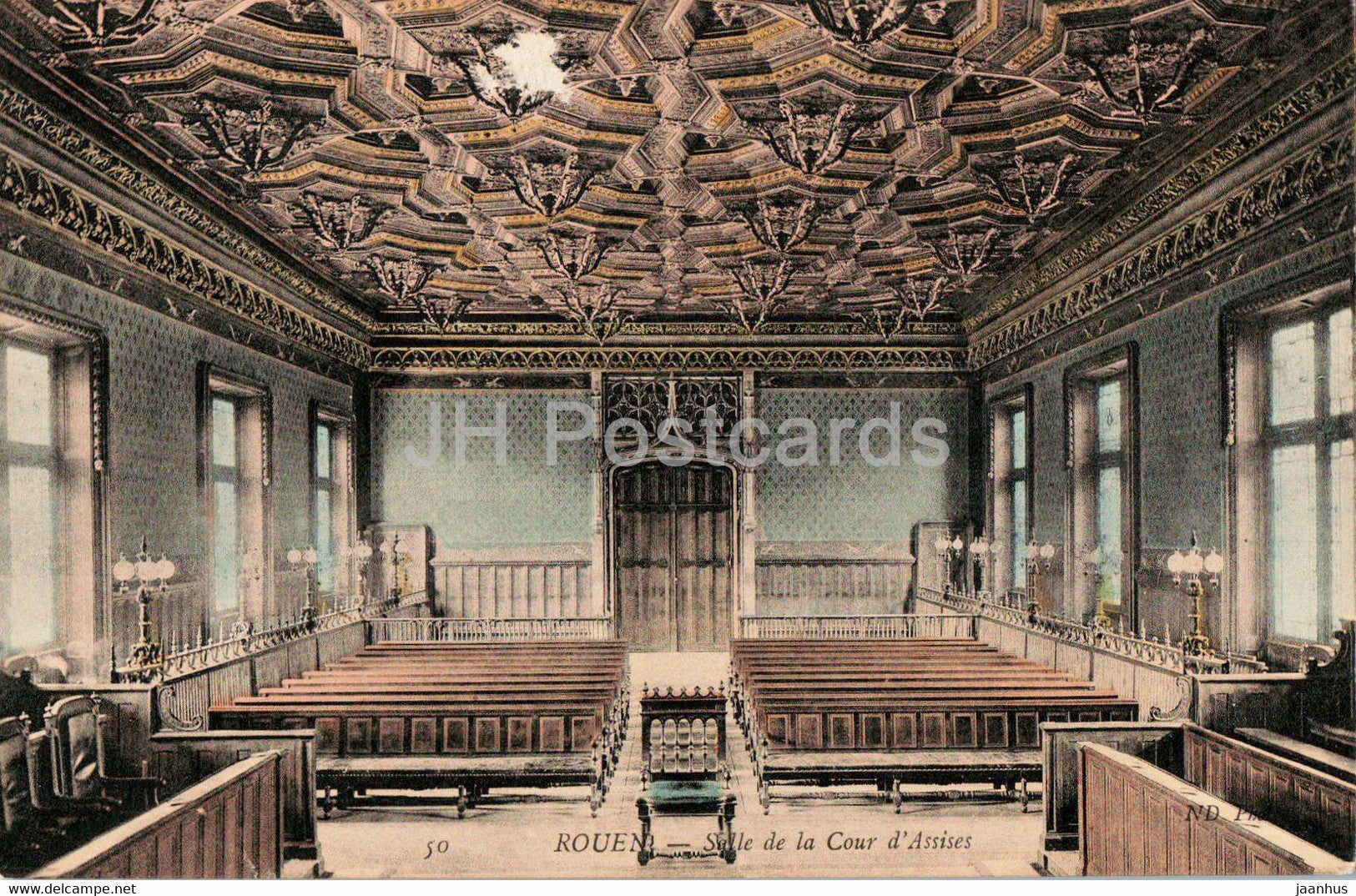 Rouen - Salle de la Cour d'Assises - 50 - old postcard - France - unused - JH Postcards