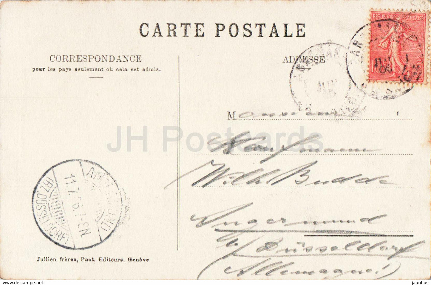 Ascension du Mont Blanc - montagne - 566 A - carte postale ancienne - 1906 - France - occasion