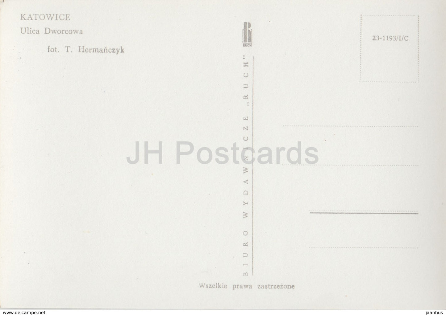 Katowice - Rue Dworcowa - voitures - Pologne - inutilisées