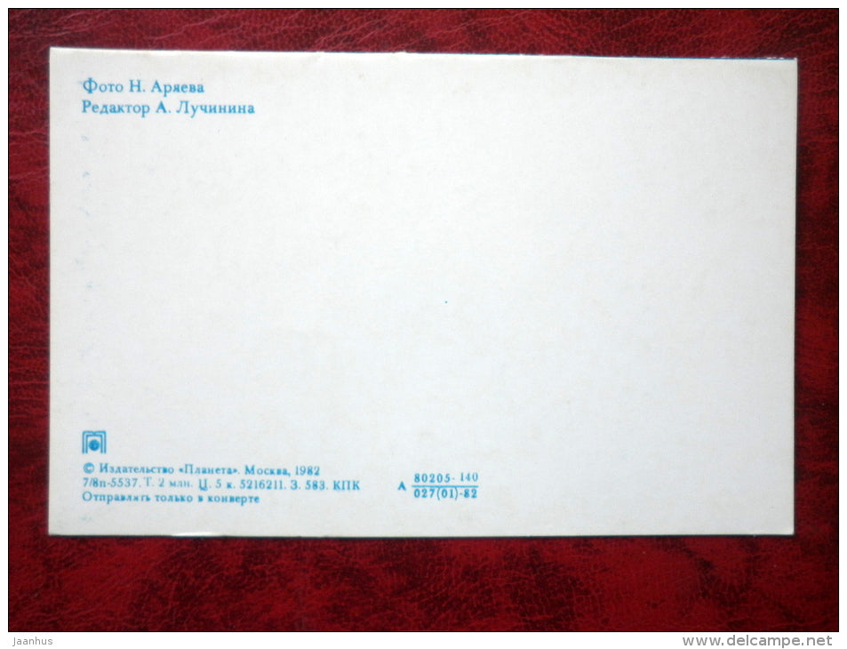 Birthday greeting card - rose - flowers - 1982 - Russia - USSR - unused - JH Postcards