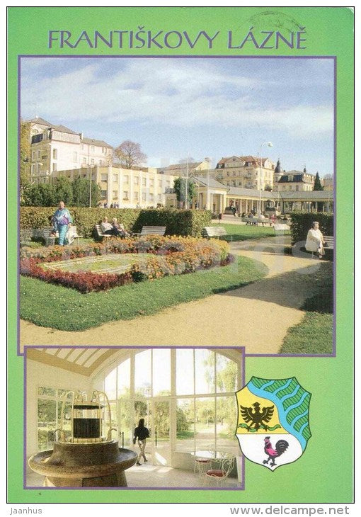Frantiskovy Lazne - colonnade - source - Czech Republic - used 1996 - JH Postcards
