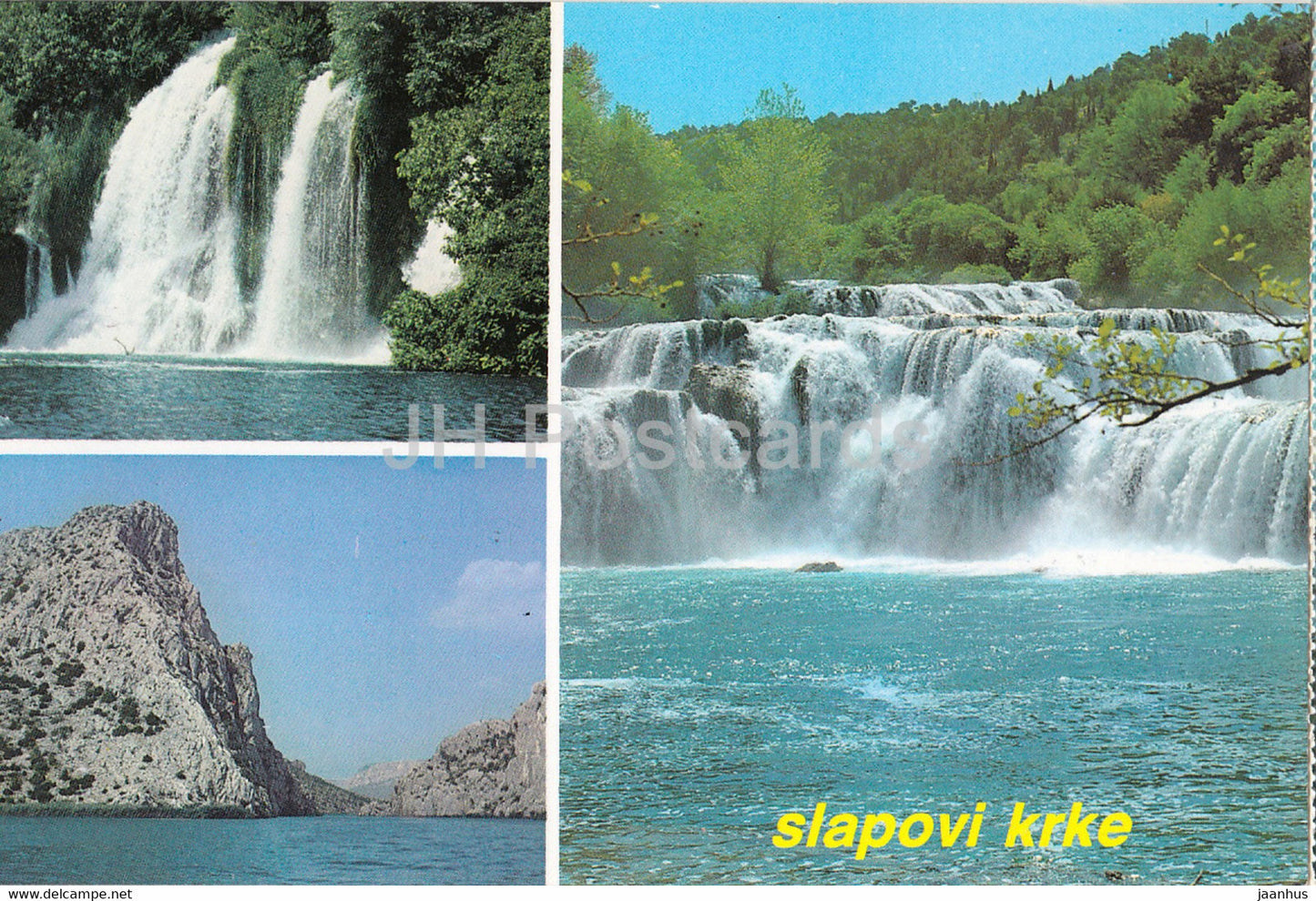 Slapovi Krke - waterfall - multiview - 1990 - Yugoslavia - Croatia - used - JH Postcards