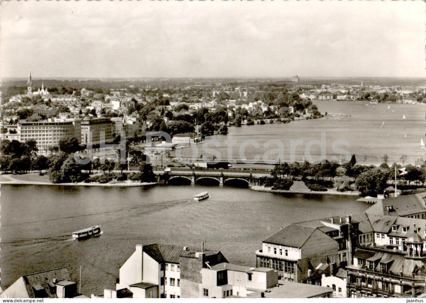 Hamburg - Lombardsbrucken und Aussenalster - bridge - 2227 - Germany - unused - JH Postcards