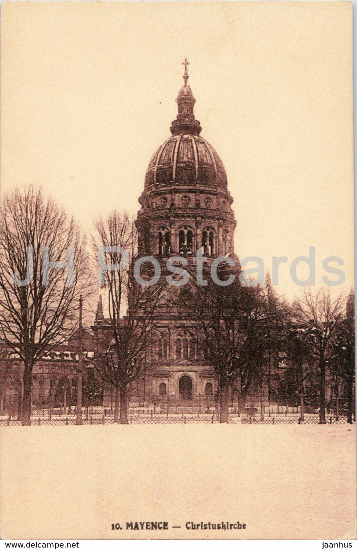 Mayence - Mainz - Christuskirche - church - 10 - old postcard - Germany - unused - JH Postcards