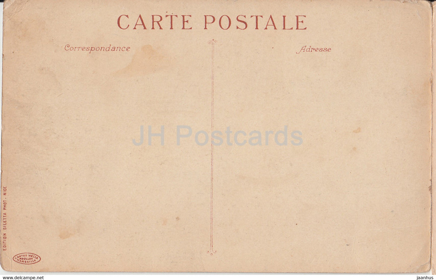 Côte d'Azur - un vol d'oiseau de Menton à Cannes - 2 - carte postale ancienne - France - inutilisée