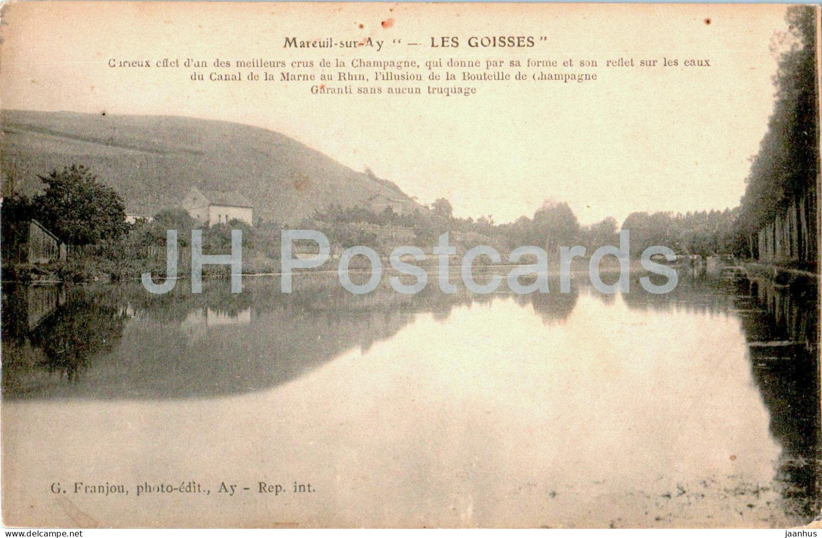 Mareuil sur Ay - Les Goisses - old postcard - 1918 - France - used - JH Postcards