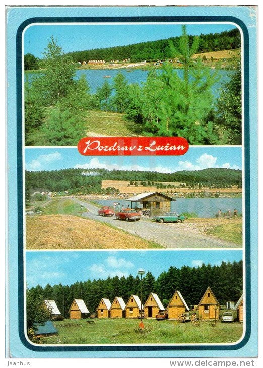 campsite - Luzany u Jicina - field hockey - Czech - Czechoslovakia - used 1978 - JH Postcards