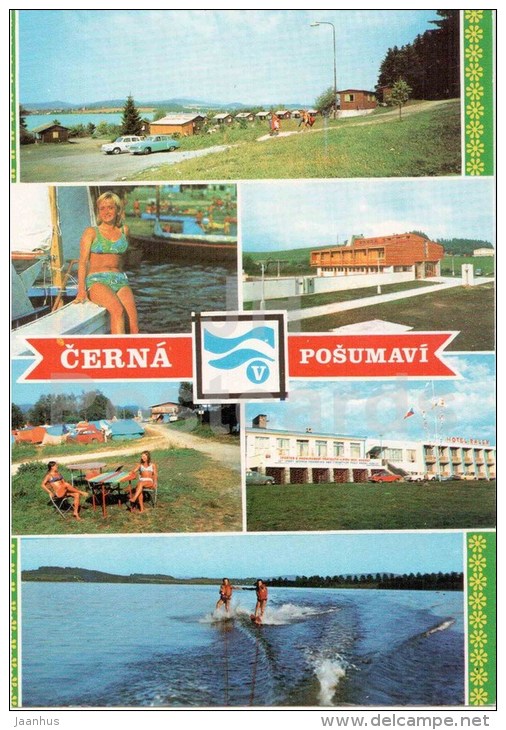Cerna v Posumavi - Jednota - camping area - hotel Racek - Czechoslovakia - Czech - unused - JH Postcards