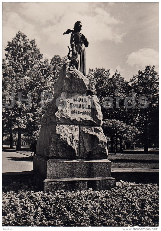 monument to Estonian poet Lydia Koidula - Pärnu - 1964 - Estonia USSR - unused - JH Postcards