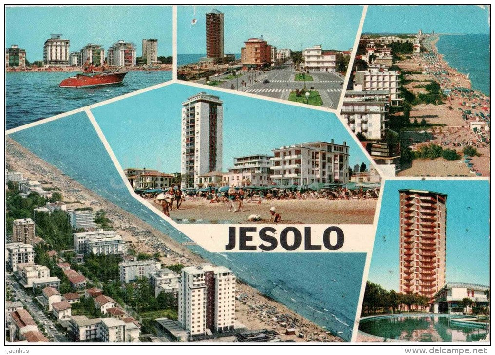 Jesolo - beach - Veneto - Venezia - JES 243 - Italia - Italy - sent from Italy to Germany 1972 - JH Postcards