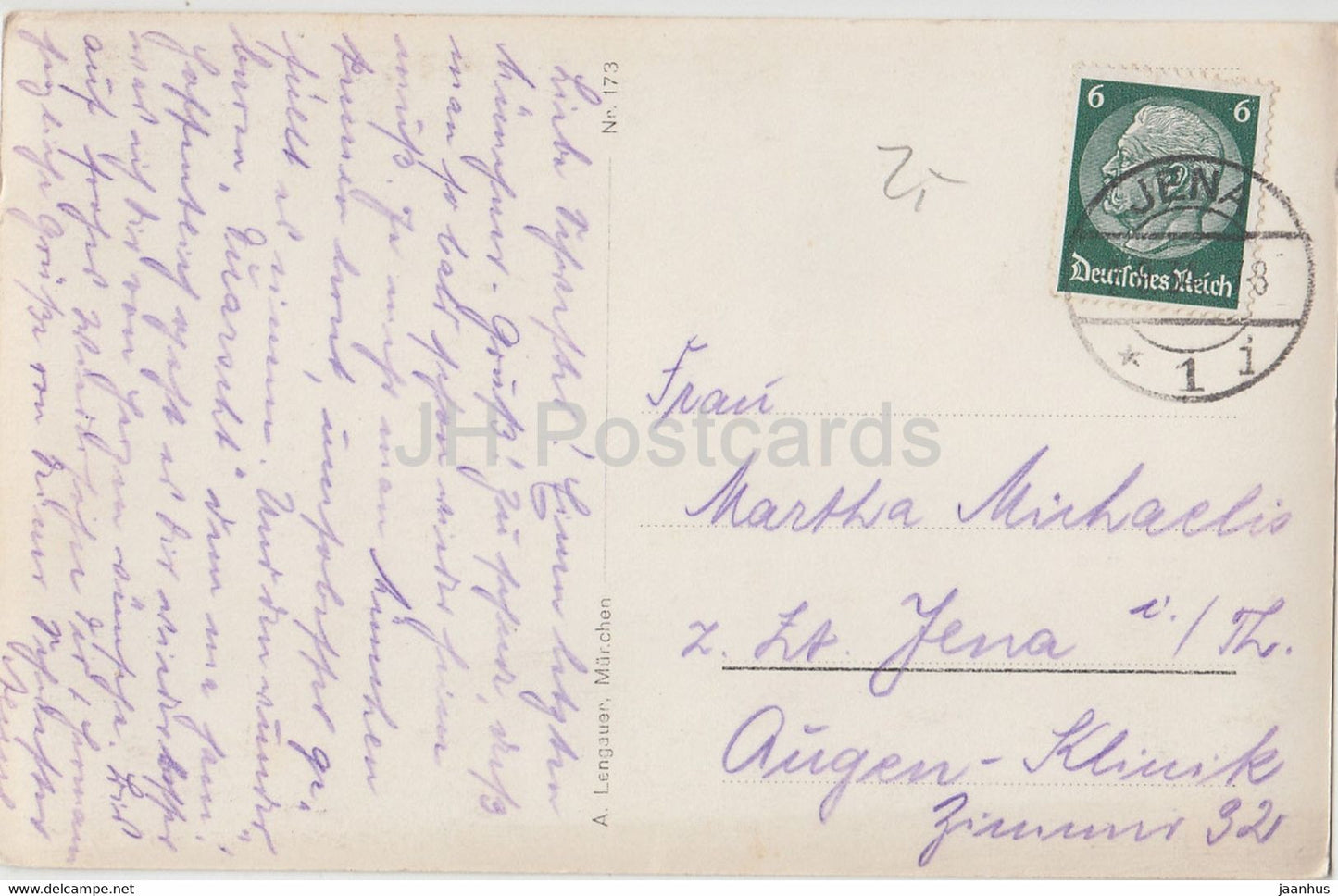 Munchen - Marienplatz u neues Rathaus - tram - Munich - 173 - carte postale ancienne - 1934 - Allemagne - utilisé