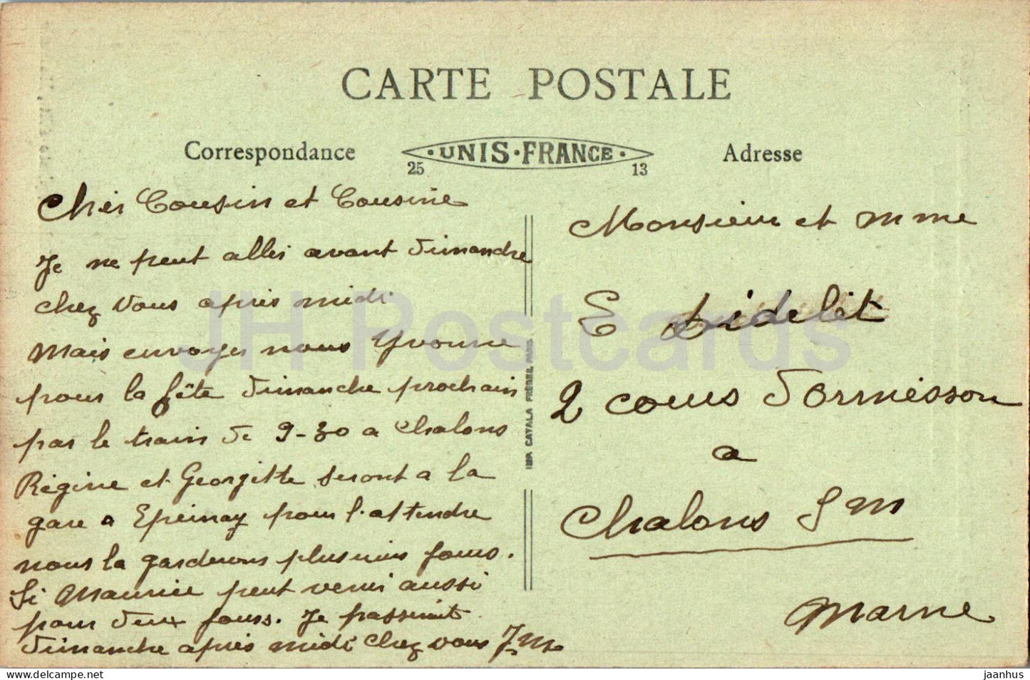 Montmirail Marchais - Colonne Commemorative de la Bataille du 11 Fevrier 1814 - Denkmal 72 alte Postkarte - Frankreich - gebraucht 