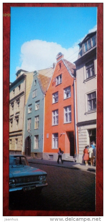 Old Riga - car Moskvich - Riga - 1979 - Latvia USSR - unused - JH Postcards