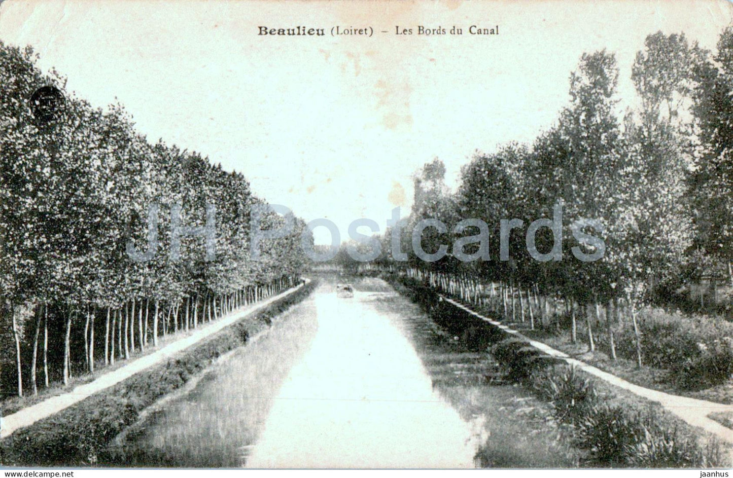Beaulieu - Les Bords du Canal - old postcard - France - unused - JH Postcards