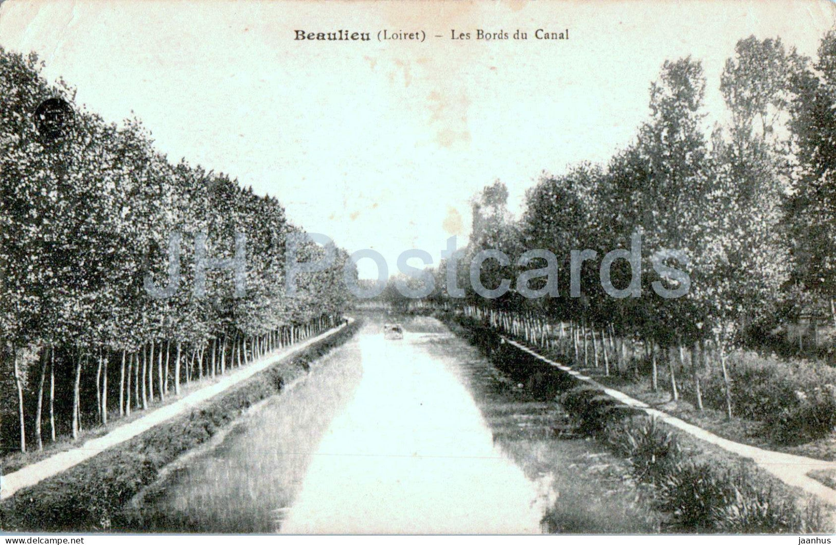 Beaulieu - Les Bords du Canal - old postcard - France - unused - JH Postcards