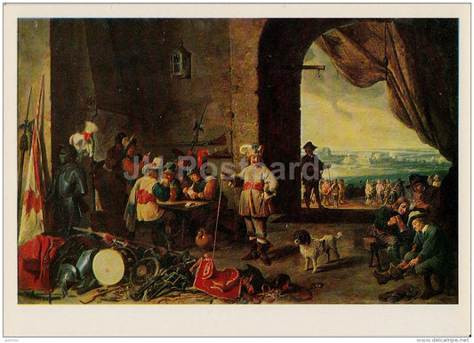 painting by David Teniers the Younger - Guardroom - Flemish art - 1977 - Russia USSR - unused - JH Postcards