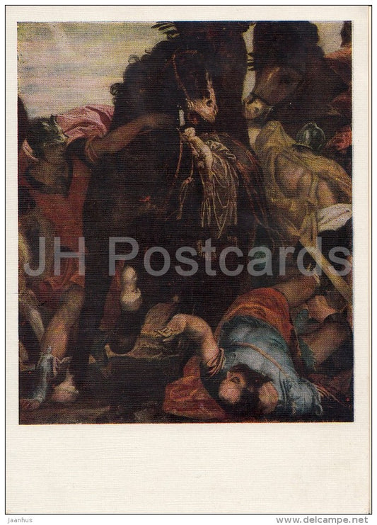 painting by Paolo Veronese - Saul's conversion - horse - Italian art - Russia USSR - 1958 - unused - JH Postcards