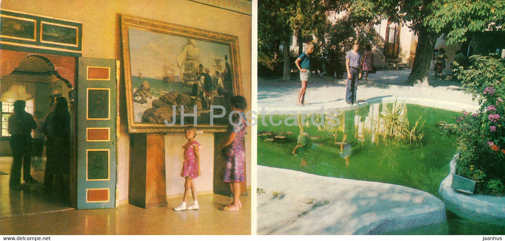 Bakhchisaray Palace Museum - interior of Suvorov room - decorative pool - Crimea - 1981 - Ukraine USSR - unused - JH Postcards