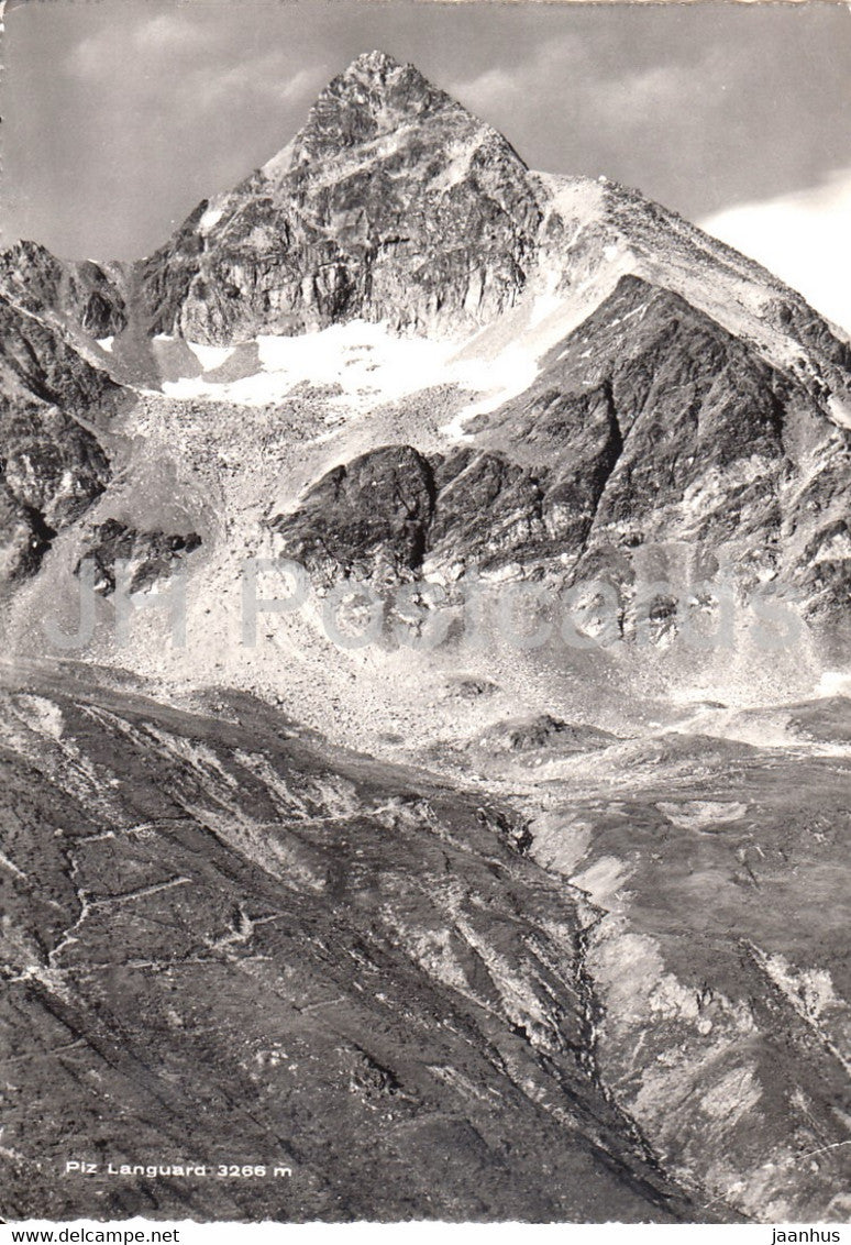 Piz Languard - mountain - 1364 - 1957 - Switzerland - unused - JH Postcards