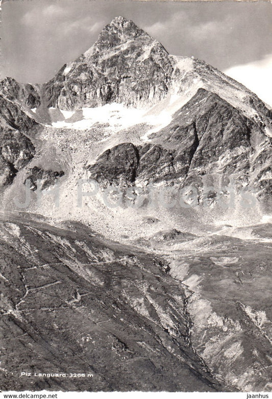 Piz Languard - mountain - 1364 - 1957 - Switzerland - unused - JH Postcards