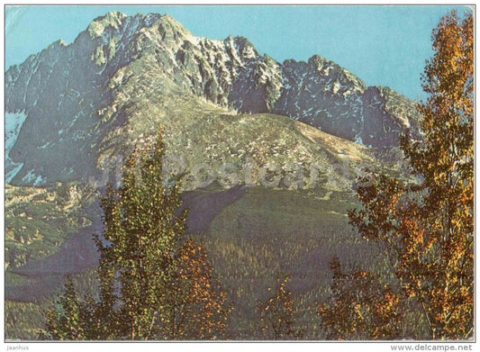 Gerlachovsky stit  - mountains - Vysoke Tatry - High Tatras - Czechoslovakia - Slovakia - used 1975 - JH Postcards