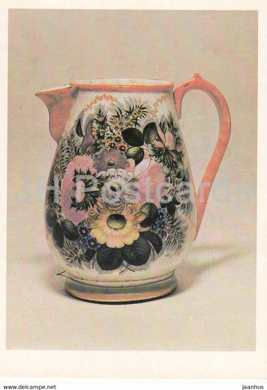 Jug - 1 - Russian ceramics and porcelain - 1982 - Russia USSR - unused - JH Postcards