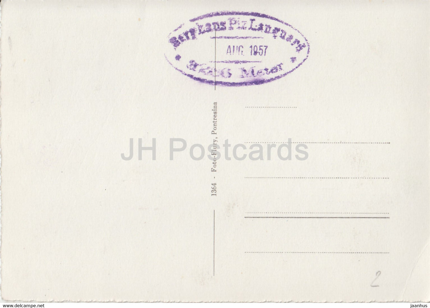 Piz Languard - Berg - 1364 - 1957 - Schweiz - unbenutzt