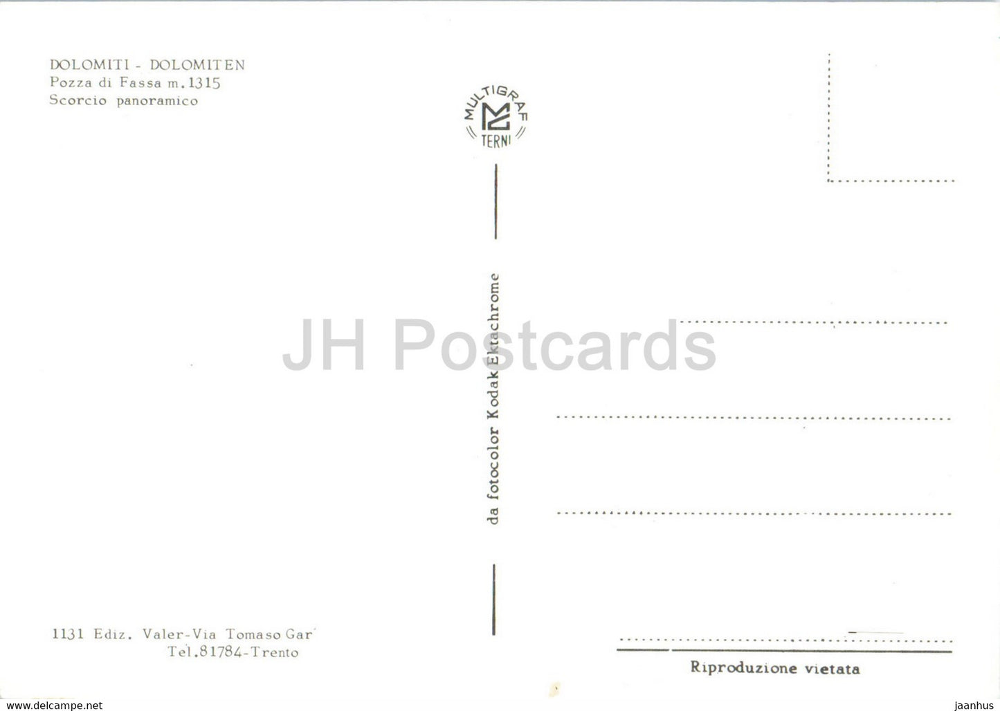 Dolomiti - Pozza di Fassa - Scorcio panoramico - Italy - unused