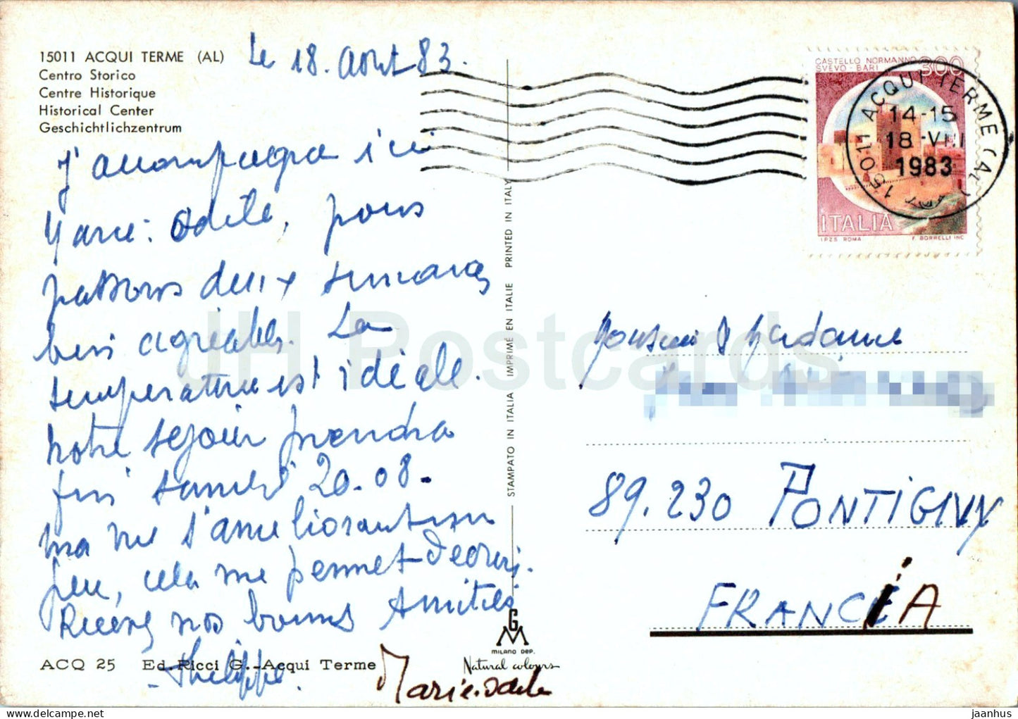 Acqui Terme – Centro Storico – Historisches Zentrum – 25 – 1983 – Italien – gebraucht 