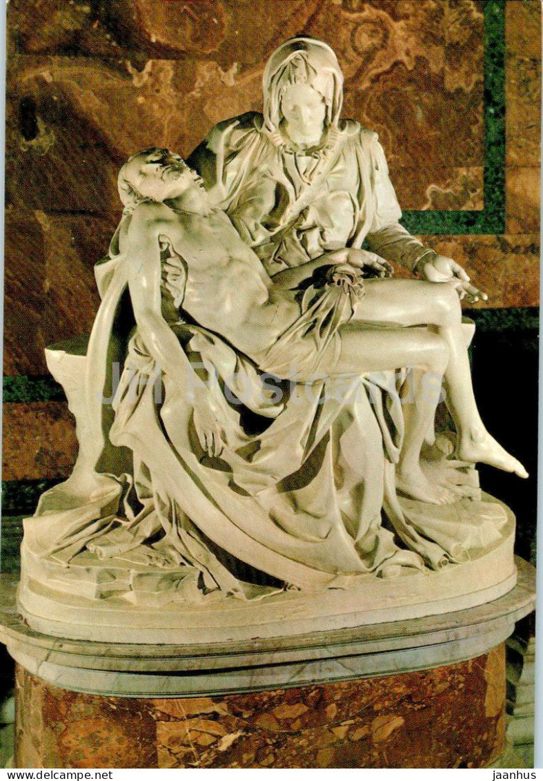 Roma - Rome - La Pieta di Michelangelo nella Basilica di S Pietro - sculpture by Michelangelo - 462 - Italy - unused - JH Postcards