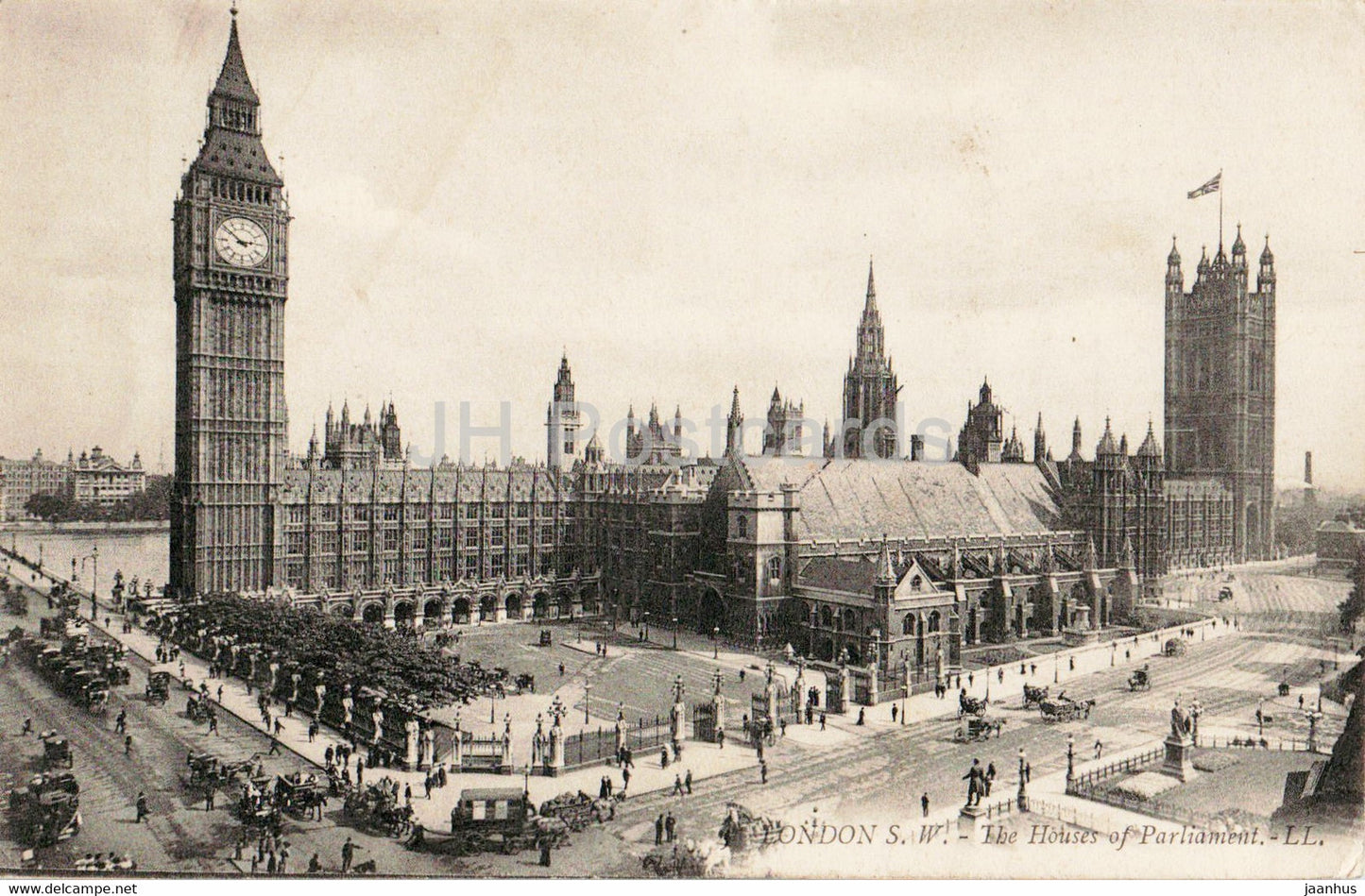 London - The Houses of Parliament - old postcard - England - 1906 - United Kingdom - used - JH Postcards